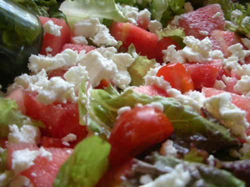 Watermelon Feta Salad close-up